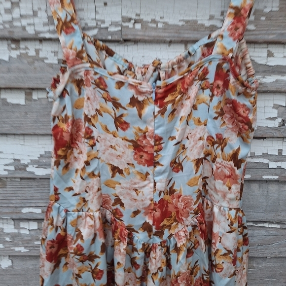 🌟 Cider Floral Zip-Up Corset Cami Dress size small Fairycore Fairy Core - Picture 5 of 6